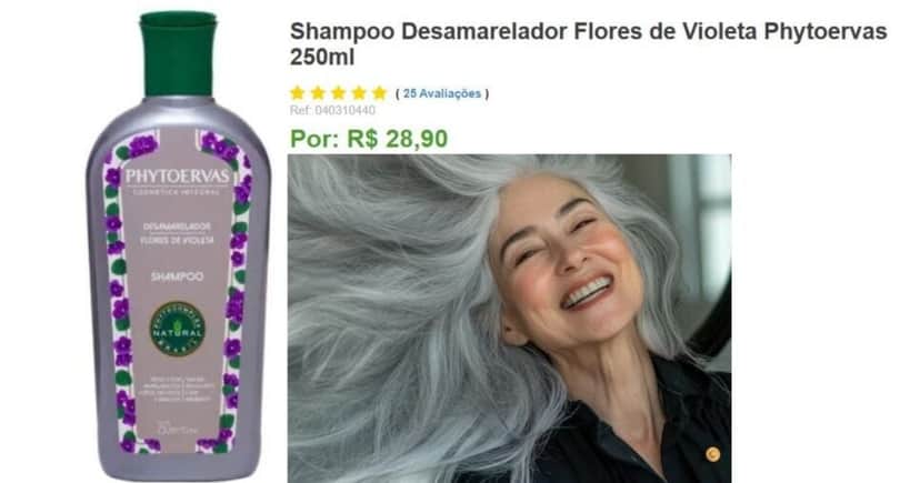 Shampoo Desamarelador Phytoervas Flores de Violeta (250 ml)