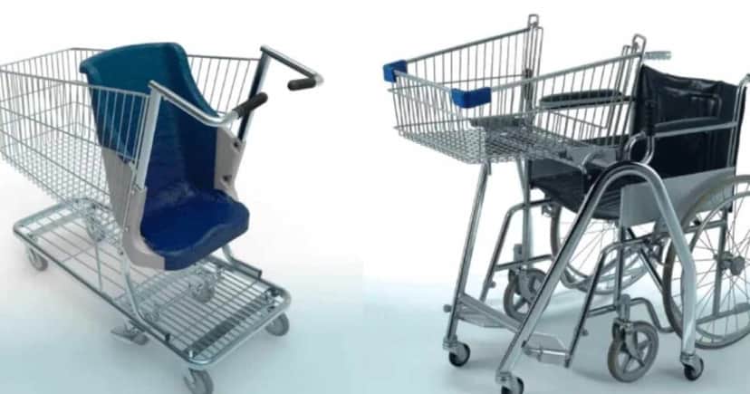 Carrinhos de compras adaptados (Foto: Reprodução) Carrinhos de compras adaptados (Foto: Reprodução)