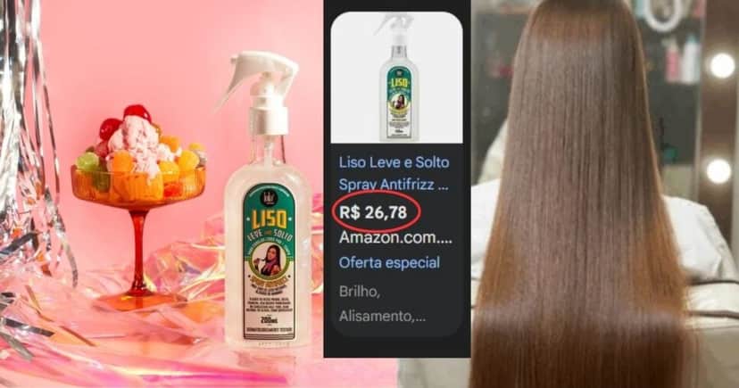 Spray Antifrizz Lola Cosmetics Liso, Leve e Solto Spray Antifrizz Lola Cosmetics Liso, Leve e Solto