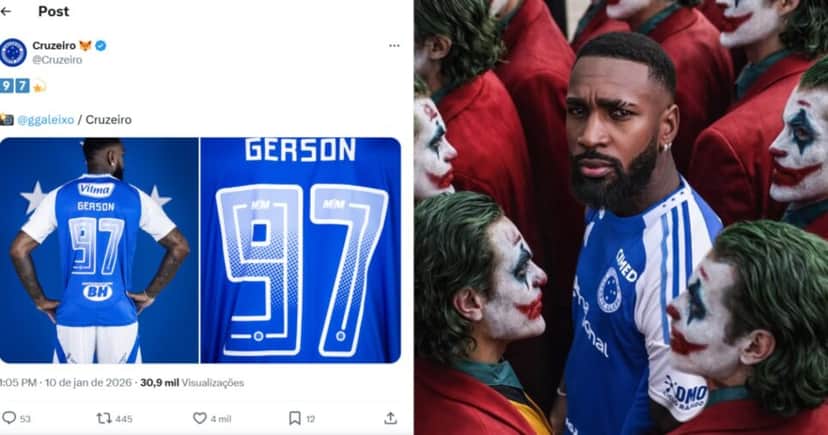Gerso é o novo reforço do Cruzeiro - Montagem/X/Instagram