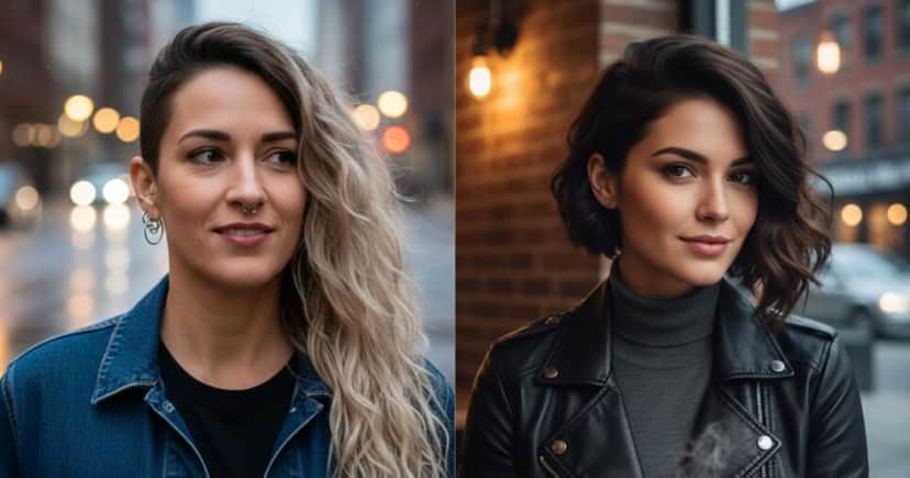 Mulheres com corte assimétrico (Foto: Montagem TV Foco / GMN)