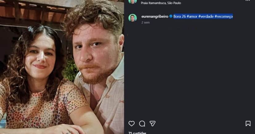 Última postagem de Renan ao lado de Letícia nas redes sociais (Foto Reprodução/Montagem/Instagram/ @Renan Ribeiro) Última postagem de Renan ao lado de Letícia nas redes sociais (Foto Reprodução/Montagem/Instagram/ @Renan Ribeiro)