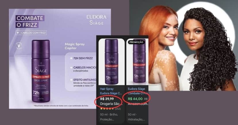 Spray Capilar Eudora Siàge Combate o Frizz Magic Spray Capilar Eudora Siàge Combate o Frizz Magic