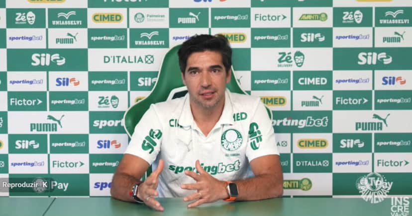 Abel no Palmeiras (Foto: Palmeiras TV) Abel no Palmeiras (Foto: Palmeiras TV)