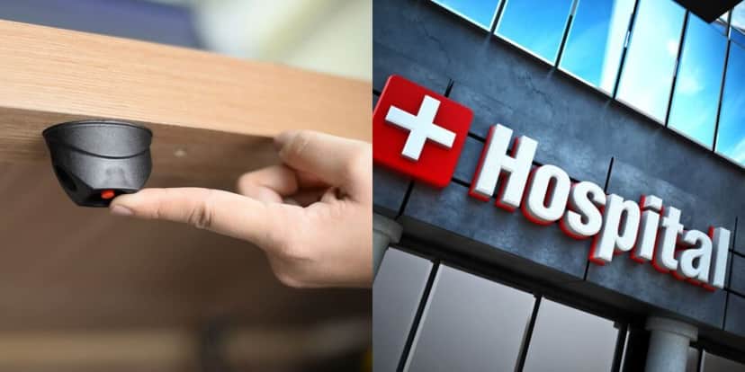 Botão do pânico em hospitais do Rio de Janeiro (Reprodução: Montagem TV Foco) Botão do pânico em hospitais do Rio de Janeiro (Reprodução: Montagem TV Foco)