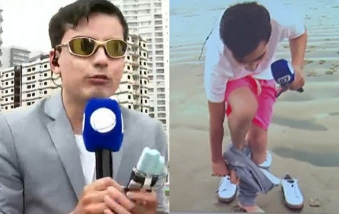 Dudu tirou a roupa ao vivo (Foto: Reprodução / Record) Dudu tirou a roupa ao vivo (Foto: Reprodução / Record)