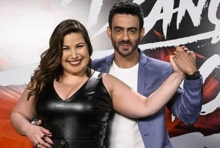 Mariana Xavier e seu professor no Dança dos Famosos (Foto: Reprodução / Globo) 