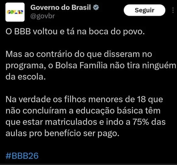 Governo Lula se defendeu nas redes sociais (Foto: Reprodução / X) Governo Lula se defendeu nas redes sociais (Foto: Reprodução / X)