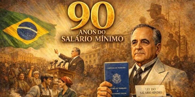 90 anos do salário mínimo no Brasil (Reprodução: Divulgação) 90 anos do salário mínimo no Brasil (Reprodução: Divulgação)