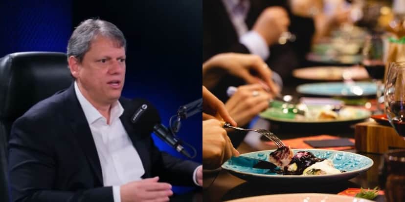 Tarcísio veta lei que traz obrigação aos restaurantes em SP (Reprodução: Agência SP / Youtube) Tarcísio veta lei que traz obrigação aos restaurantes em SP (Reprodução: Agência SP / Youtube)
