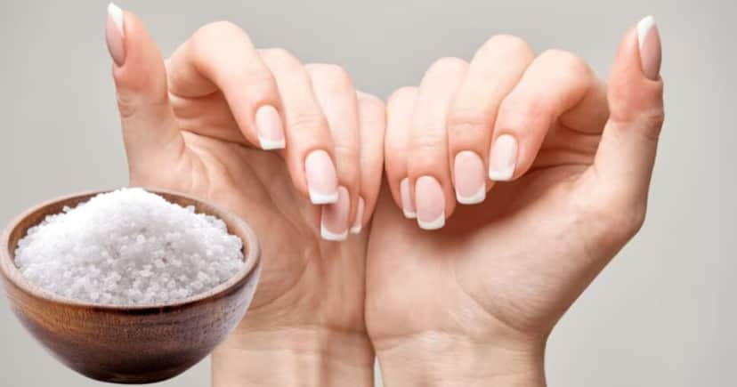 Como fazer solução caseira com sal para deixar unhas inquebráveis (Foto Reprodução/Montagem/TV Foco/Canva/Paola) Como fazer solução caseira com sal para deixar unhas inquebráveis (Foto Reprodução/Montagem/TV Foco/Canva/Paola)