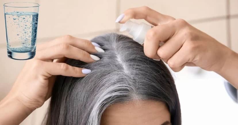 Como fazer tônico caseiro com água para escurecer o cabelo branco sem tintas (Foto Reprodução/Montagem/TV Foco/Canva/Paola)