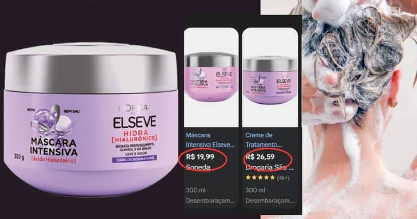 L’Oréal Paris Elseve Hidra Hialurônico (Foto Reprodução/Montagem/Lennita/Tv Foco/Canva/Instagram/ Soneda/Google Shopping) L’Oréal Paris Elseve Hidra Hialurônico (Foto Reprodução/Montagem/Lennita/Tv Foco/Canva/Instagram/ Soneda/Google Shopping)