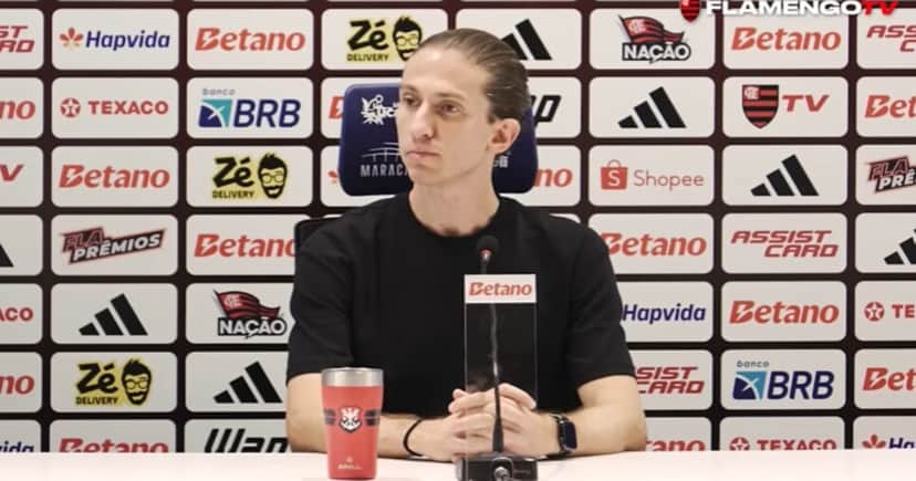 Filipe Luís (Foto: TV Flamengo) Filipe Luís (Foto: TV Flamengo)