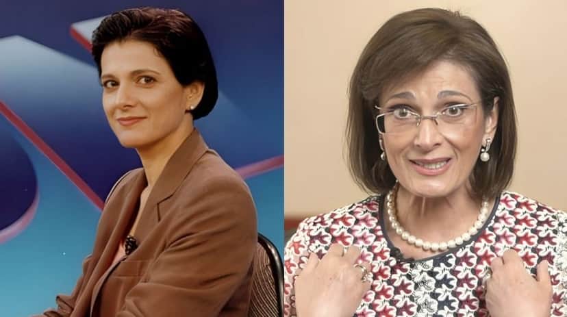Lillian Witte Fibe na época do Jornal Nacional e em rara aparição nos dias atuais (Foto: Reprodução / Globo / Instagram)