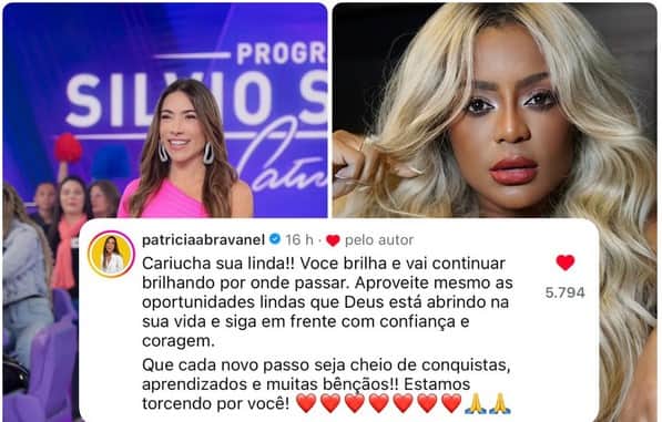 Patrícia Abravanel desejou sucesso para Cariúcha (Foto: Reprodução / Instagram) Patrícia Abravanel desejou sucesso para Cariúcha (Foto: Reprodução / Instagram)