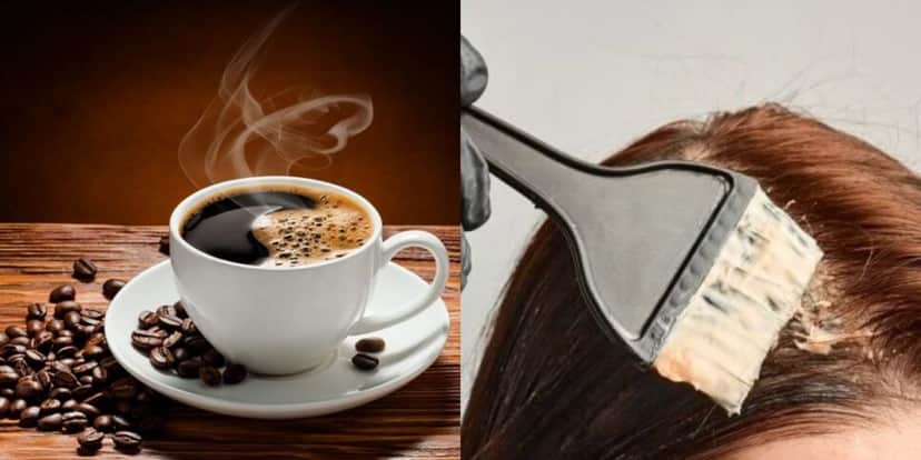 Tinta com café para cobrir o cabelo branco (Reprodução: Montagem TV Foco)