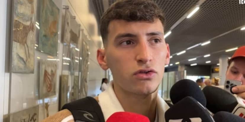 Tomás Pérez espera ser anunciado no Atlético-MG (Reprodução: Itatiaia / Youtube) Tomás Pérez espera ser anunciado no Atlético-MG (Reprodução: Itatiaia / Youtube)