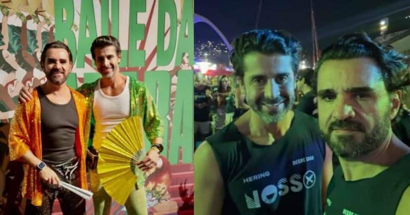 Cliques de Marcelo Cosme com seu marido curtindo o Carnaval publicadas nas redes sociais (Foto Reprodução/Instagram/@mcosme) Cliques de Marcelo Cosme com seu marido curtindo o Carnaval publicadas nas redes sociais (Foto Reprodução/Instagram/@mcosme)