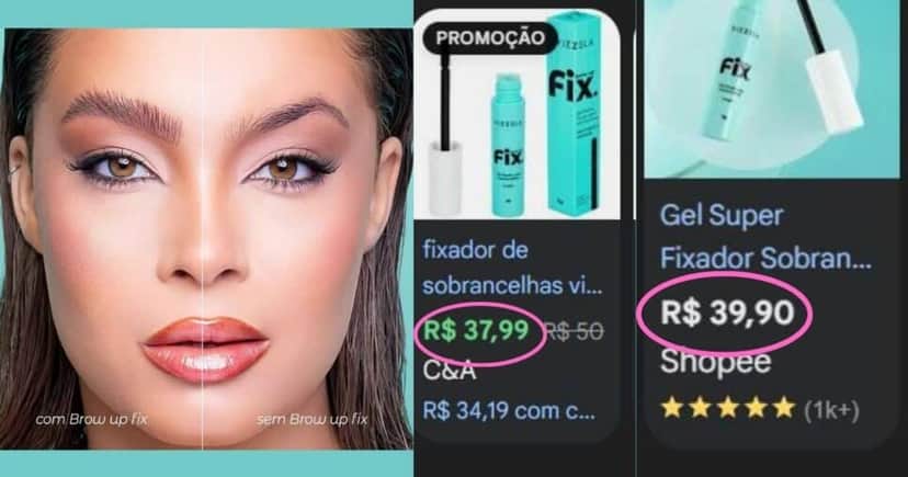Gel Fixador Vizzela (Foto Reprodução/Montagem/Lennita/TV Foco/Google Shopping/Instagram) Gel Fixador Vizzela (Foto Reprodução/Montagem/Lennita/TV Foco/Google Shopping/Instagram)