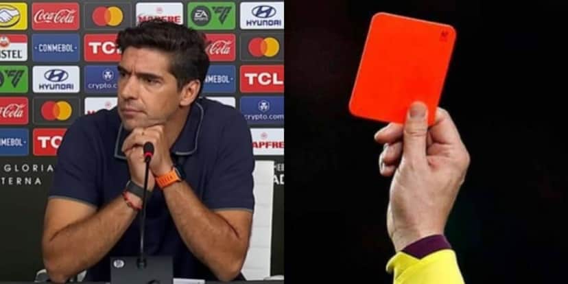 Abel Ferreira soma mais uma expulsão em sua carreira (Reprodução: Youtube) Abel Ferreira soma mais uma expulsão em sua carreira (Reprodução: Youtube)