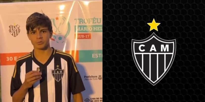 Enzo Peterson assinou contrato profissional com o Atlético-MG (Reprodução: Instagram) Enzo Peterson assinou contrato profissional com o Atlético-MG (Reprodução: Instagram)
