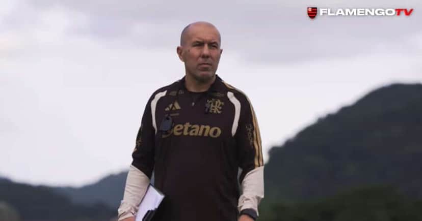 Leonardo Jardim técnico do Flamengo (Foto: Reprodução YouTube/ Flamengo TV) Leonardo Jardim técnico do Flamengo (Foto: Reprodução YouTube/ Flamengo TV)