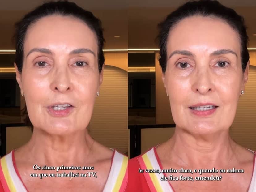 Fátima Bernardes revelando rotina de skincare (Reprodução: Instagram/@fatimabernardes) Fátima Bernardes revelando rotina de skincare (Reprodução: Instagram/@fatimabernardes)