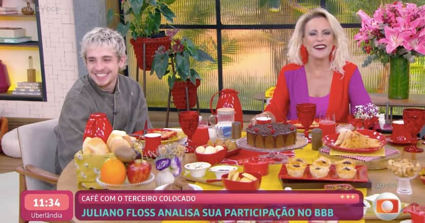 Juliano Floss e Ana Maria no Mais Você (Foto: Reprodução / Globo)