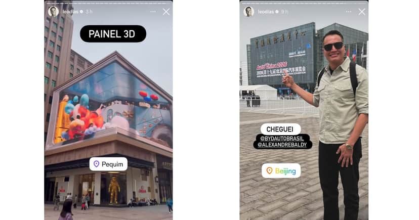 Leo Dias na China (Foto: Reprodução / Instagram) 