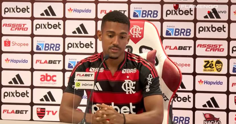 Samuel Lino, atacante do Mais Querido (Foto: Flamengo TV) Samuel Lino, atacante do Mais Querido (Foto: Flamengo TV)