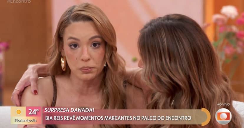 Beatriz Reis e Patrícia Poeta no Encontro (Foto: Reprodução / Globo) Beatriz Reis e Patrícia Poeta no Encontro (Foto: Reprodução / Globo)