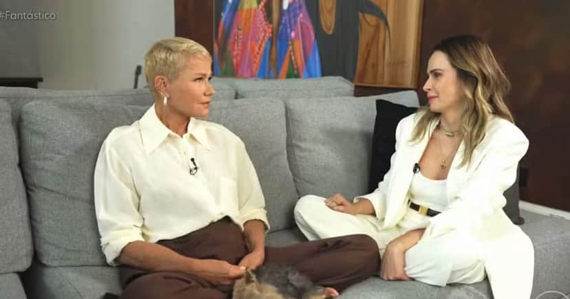 Xuxa e Ana Paula Renault no Fantástico (Foto: Reprodução / Globo)