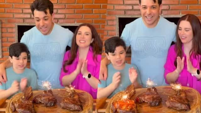 Campeão do BBB15 comemora aniversário com bolo de carne (Foto: Reprodução / Instagram) Campeão do BBB15 comemora aniversário com bolo de carne (Foto: Reprodução / Instagram)