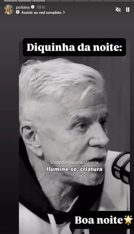 Poliana Rocha com sua "diquinha da noite" (Foto: Reprodução / Instagram) Poliana Rocha com sua "diquinha da noite" (Foto: Reprodução / Instagram)