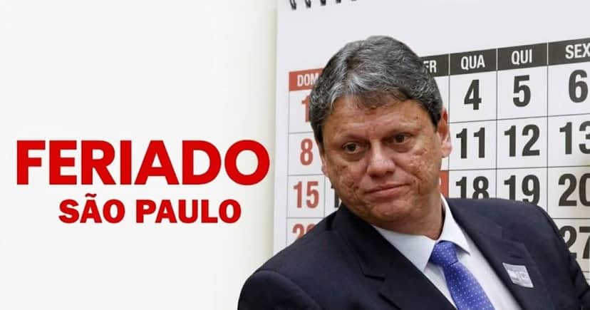 Ilustração Tarcísio já sabe: Feriado prolongado é comunicado em cidade em SP Ilustração Tarcísio já sabe: Feriado prolongado é comunicado em cidade em SP