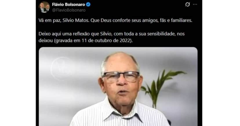 Ilustração Flávio Bolsonaro comunica morte devastadora em post Ilustração Flávio Bolsonaro comunica morte devastadora em post
