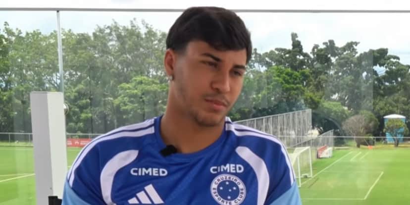 Kaio Jorge no Cruzeiro em 2026 (Reprodução: Yara Fantoni / Youtube)