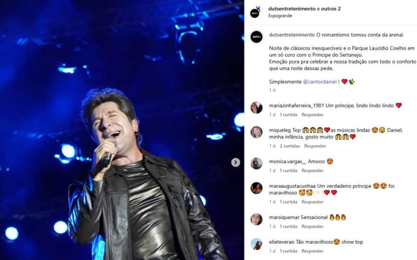 Show de Daniel teve tragédia (Foto: Reprodução / Instagram Dut’s Entretenimento) Show de Daniel teve tragédia (Foto: Reprodução / Instagram Dut’s Entretenimento)