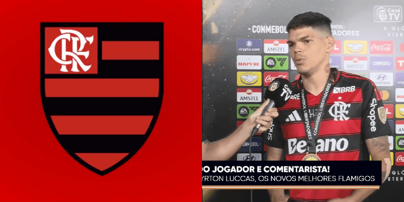 Ayrton Lucas no Flamengo (Foto: Reprodução/Youtube Cazé)