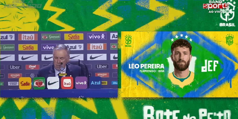 Léo Pereira, do Flamengo, anunciado (Foto: Reprodução/ Band) Léo Pereira, do Flamengo, anunciado (Foto: Reprodução/ Band)