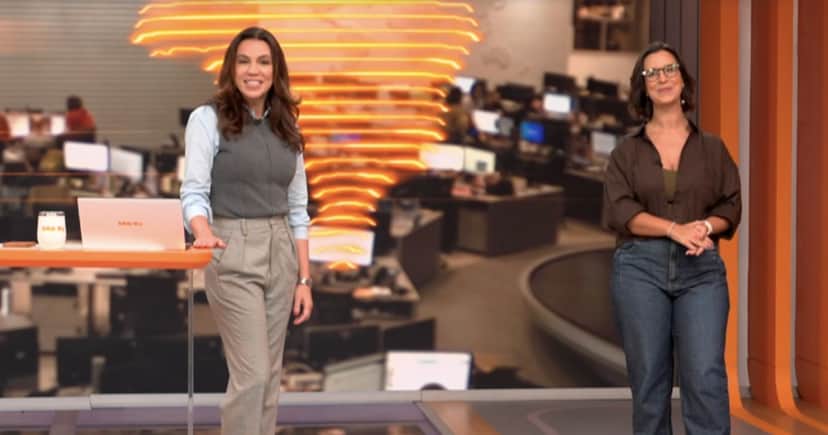 Ana Paula Araújo e Lívia Laranjeira no Bom Dia Brasil (Foto: Reprodução / Globo) Ana Paula Araújo e Lívia Laranjeira no Bom Dia Brasil (Foto: Reprodução / Globo)