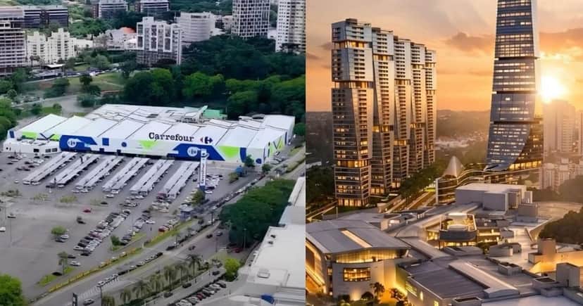 Unidade do Carrefour encerrou para dar lugar a outro empreendimento (Foto Reprodução/Montagem/TV Foco/YouTube/Massa.com) Unidade do Carrefour encerrou para dar lugar a outro empreendimento (Foto Reprodução/Montagem/TV Foco/YouTube/Massa.com)
