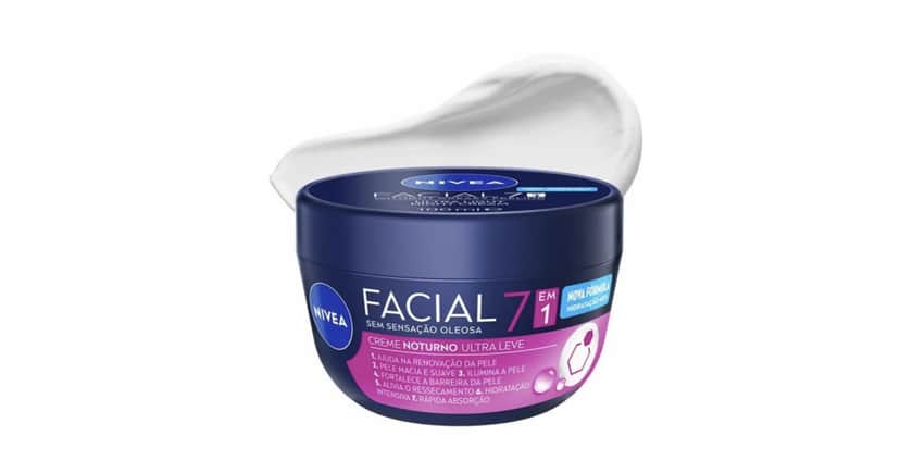 Creme Facial Noturno Ultraleve (Foto: Nívea) Creme Facial Noturno Ultraleve (Foto: Nívea)
