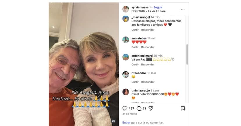 Guto Graça Mello e Sylvia Massari (Foto: Reprodução / Instagram) Guto Graça Mello e Sylvia Massari (Foto: Reprodução / Instagram)