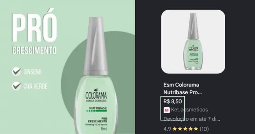 Nutribase da Colorama/Média de valores (Foto Reprodução/Montagem/TV Foco/Canva/Lennita/Google shopping) Nutribase da Colorama/Média de valores (Foto Reprodução/Montagem/TV Foco/Canva/Lennita/Google shopping)