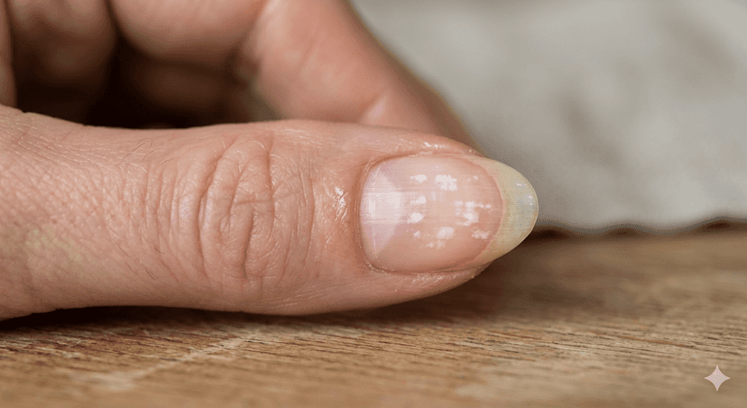 Unhas com manchas brancas (Foto: Montagem TV Foco / GMN) Unhas com manchas brancas (Foto: Montagem TV Foco / GMN)