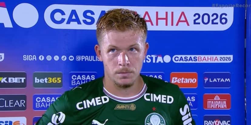 Bruno Fuchs no Palmeiras (Reprodução: Record) Bruno Fuchs no Palmeiras (Reprodução: Record)