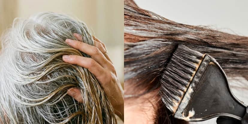 Tinta instantânea para acabar com o cabelo branco (Reprodução: Montagem TV Foco) Tinta instantânea para acabar com o cabelo branco (Reprodução: Montagem TV Foco)