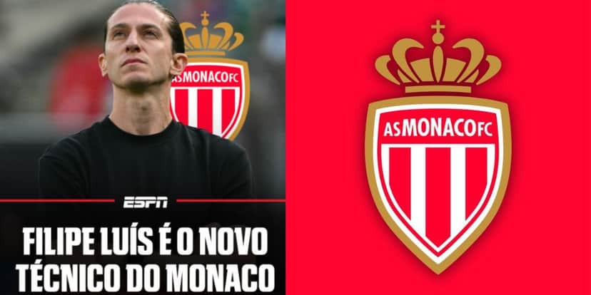 Filipe Luís é o novo treinador do Mônaco (Reprodução: ESPN)